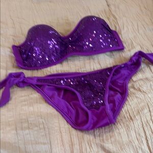 NWOT VENUS Vibrant Purple SEQUIN Swimwear